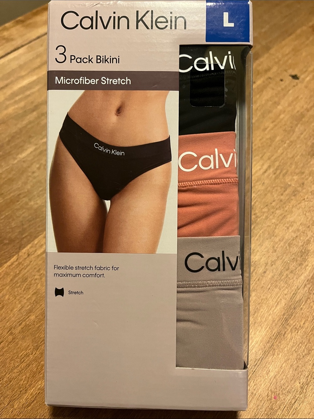 Calvin Klein 3-Pack Bikini Set - Black, Rust, Taupe
